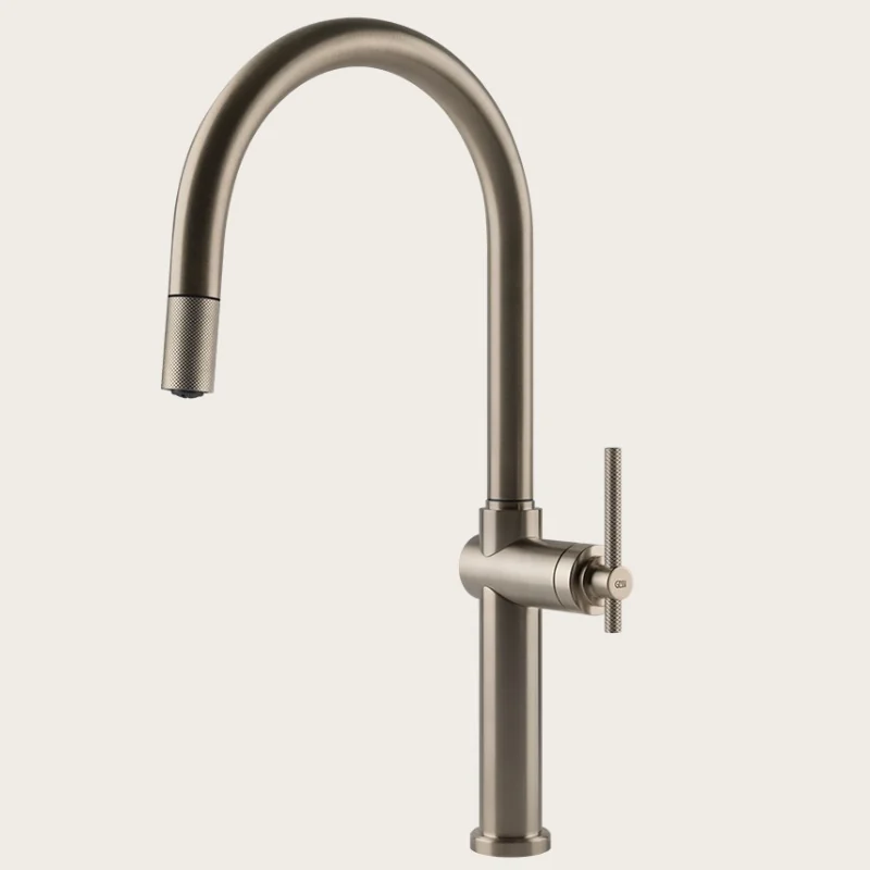 Смеситель для кухни, Gessi, Habito, цвет-Finox Brushed Nickel