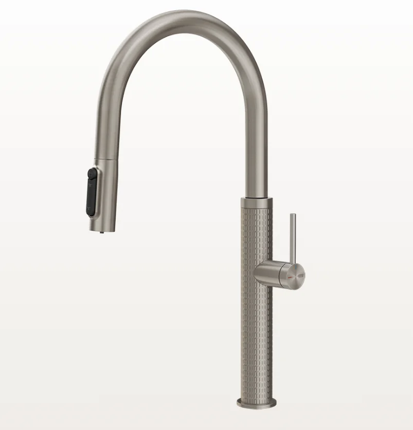 Смеситель для кухни, Gessi, 316 Meccanica, с функцией фильтрации воды, цвет-Steel Brushed