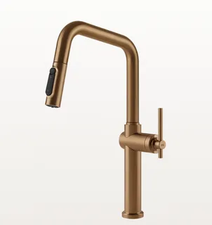Смеситель для кухни, Gessi, Habito, цвет-Warm Bronze Brushed PVD