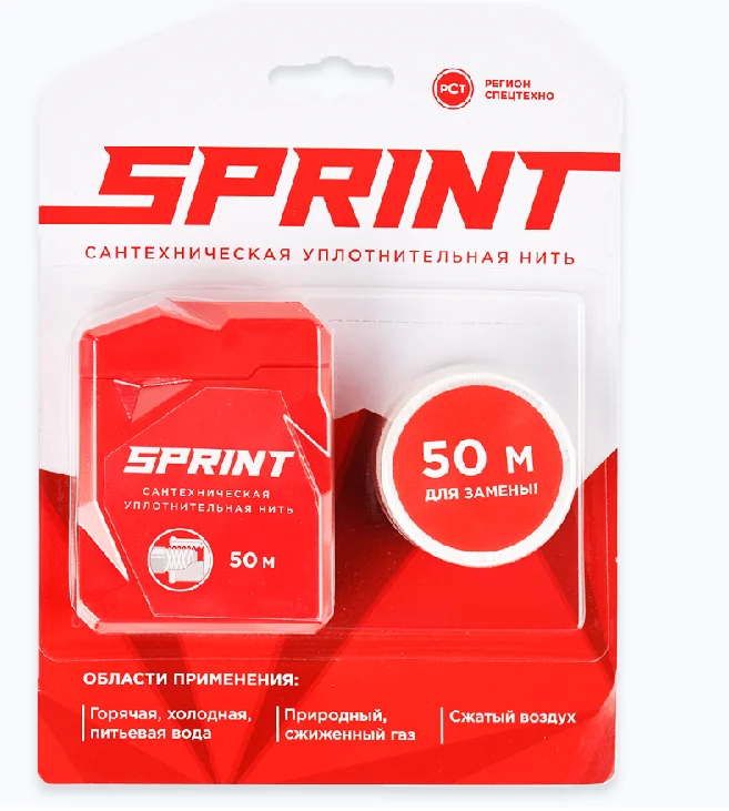 Уплотнительная нить, Sprint, бокс, м-50, катушка, м-50, блистер (ст.арт. 04061)