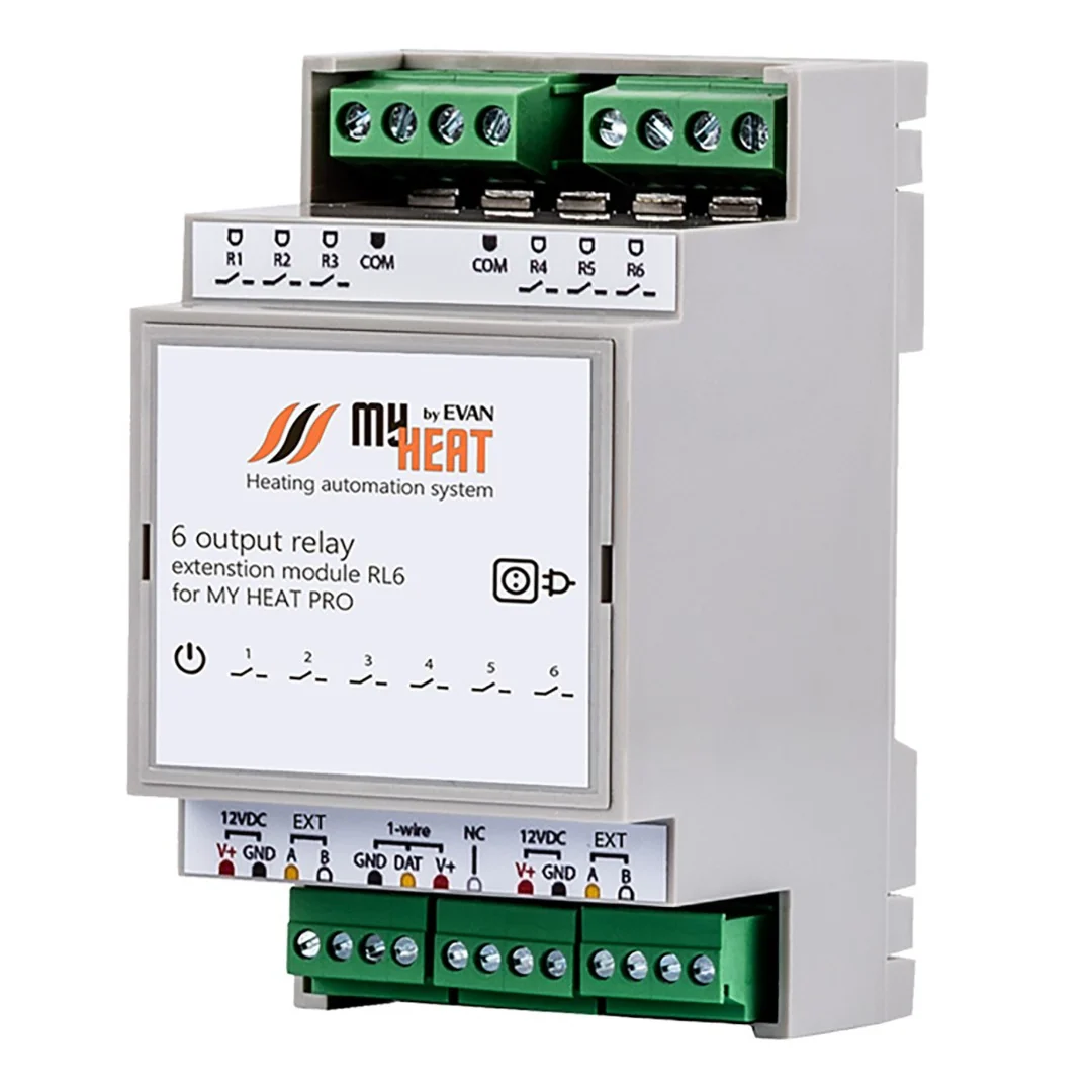 Релейный блок расширения, MyHeat, RL6, для контроллера MyHeat Pro