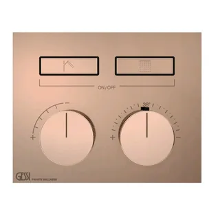Смеситель для душа, Gessi, HI-FI, на 2 потребителя, цвет-Copper PVD (старый арт. 63004/030)