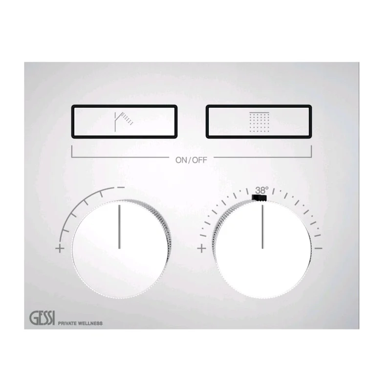 Смеситель для душа, Gessi, HI-FI, на 2 потребителя, цвет-хром