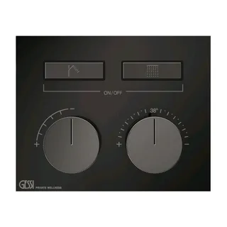 Смеситель для душа, Gessi, HI-FI, на 2 потребителя, цвет-Black Metal PVD