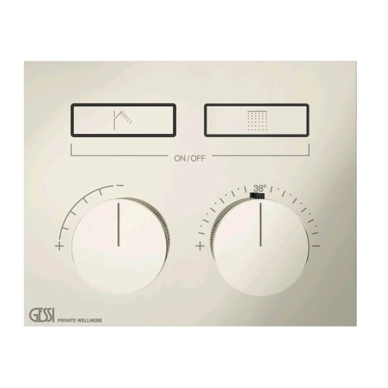 Смеситель для душа, Gessi, HI-FI, на 2 потребителя, цвет-Nickel PVD