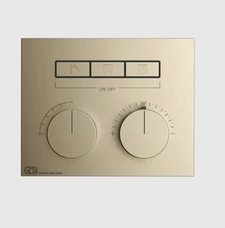Смеситель для душа, Gessi, HI-FI Compact, на 3 потребителя, цвет-Finox Brushed Nickel