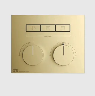Смеситель для душа, Gessi, HI-FI Compact, на 3 потребителя, цвет-Brushed Brass PVD