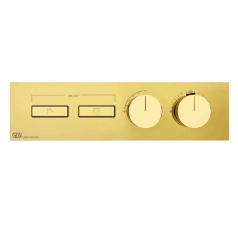 Смеситель для душа, Gessi, HI-FI, на 2 потребителя, цвет-Gold PVD