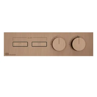 Смеситель для душа, Gessi, HI-FI, на 2 потребителя, цвет-Copper Brushed PVD