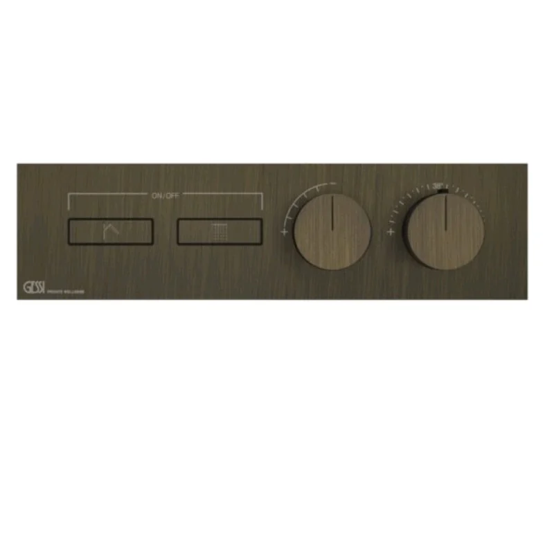 Смеситель для душа, Gessi, HI-FI, на 2 потребителя, цвет-Antique Brass