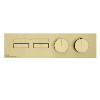Смеситель для душа, Gessi, HI-FI, на 2 потребителя, цвет-Brushed Brass PVD
