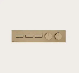 Смеситель для душа, Gessi, HI-FI, на 3 потребителя, цвет-Warm Bronze Brushed PVD