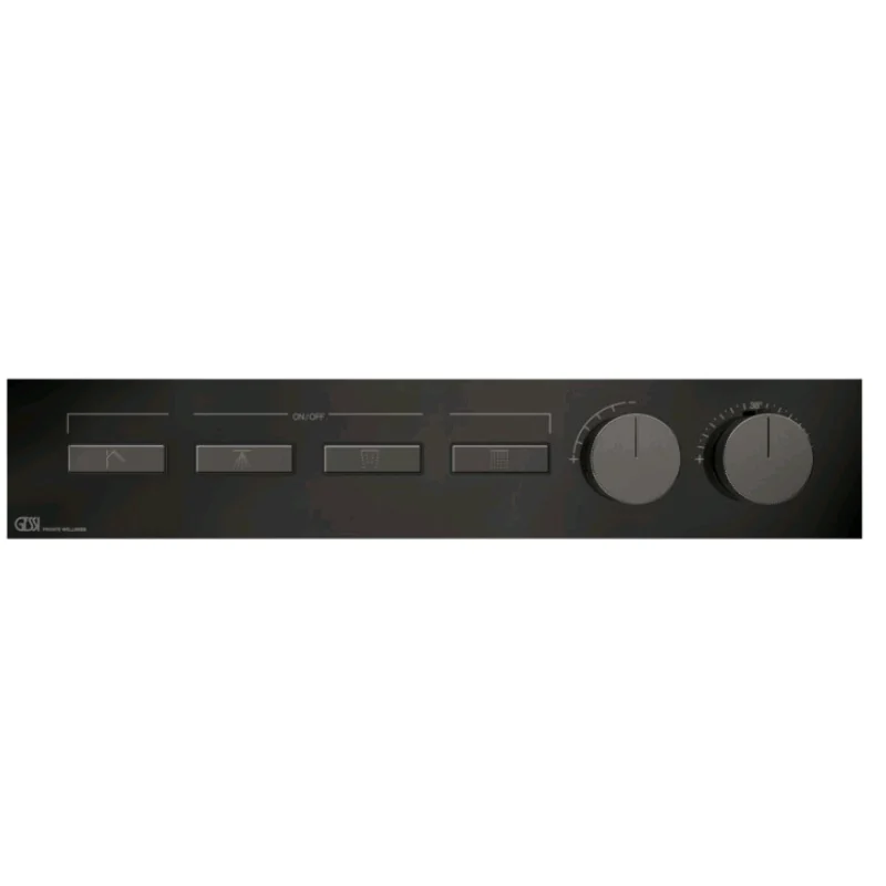 Смеситель для душа, Gessi, HI-FI, на 4 потребителя, цвет-Black Metal PVD