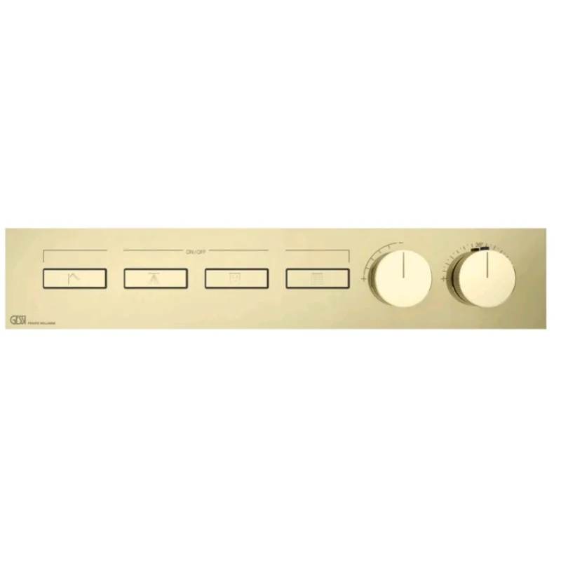 Смеситель для душа, Gessi, HI-FI, на 4 потребителя, цвет-Brass PVD