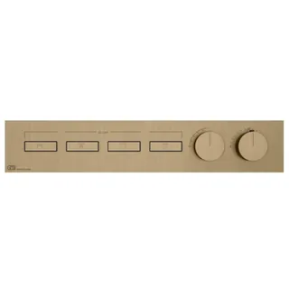 Смеситель для душа, Gessi, HI-FI, на 4 потребителя, цвет-Warm Bronze Brushed PVD