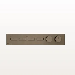 Смеситель для душа, Gessi, HI-FI, на 4 потребителя, настенный встраиваемый, цвет-Coffee Bronze Brushed PVD