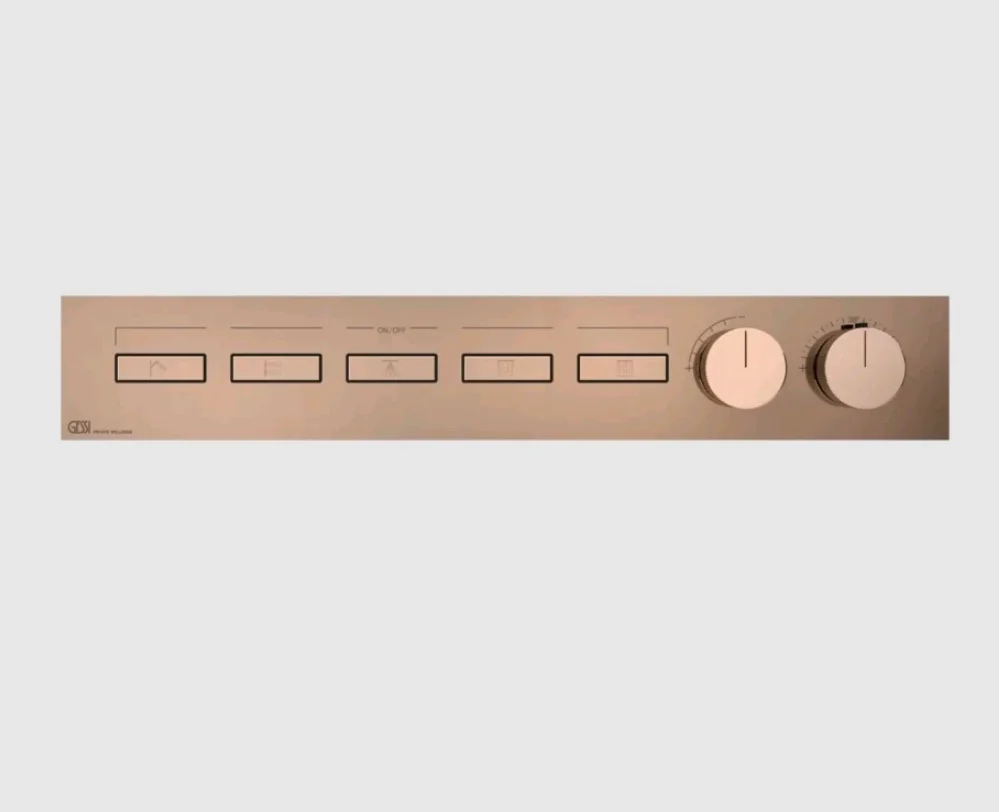 Смеситель для душа, Gessi, HI-FI, на 5 потребителей, цвет-Copper PVD