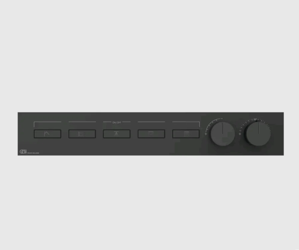 Смеситель для душа, Gessi, HI-FI, на 5 потребителей, цвет-черный матовый