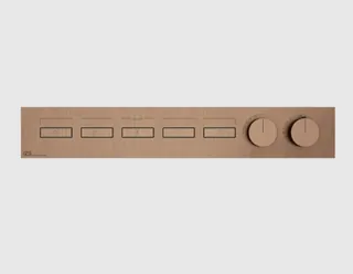 Смеситель для душа, Gessi, HI-FI, на 5 потребителей, цвет-Copper Brushed PVD — иконка