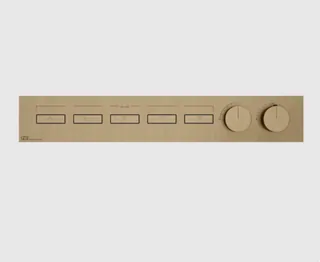 Смеситель для душа, Gessi, HI-FI, на 5 потребителей, цвет-Warm Bronze Brushed PVD — иконка