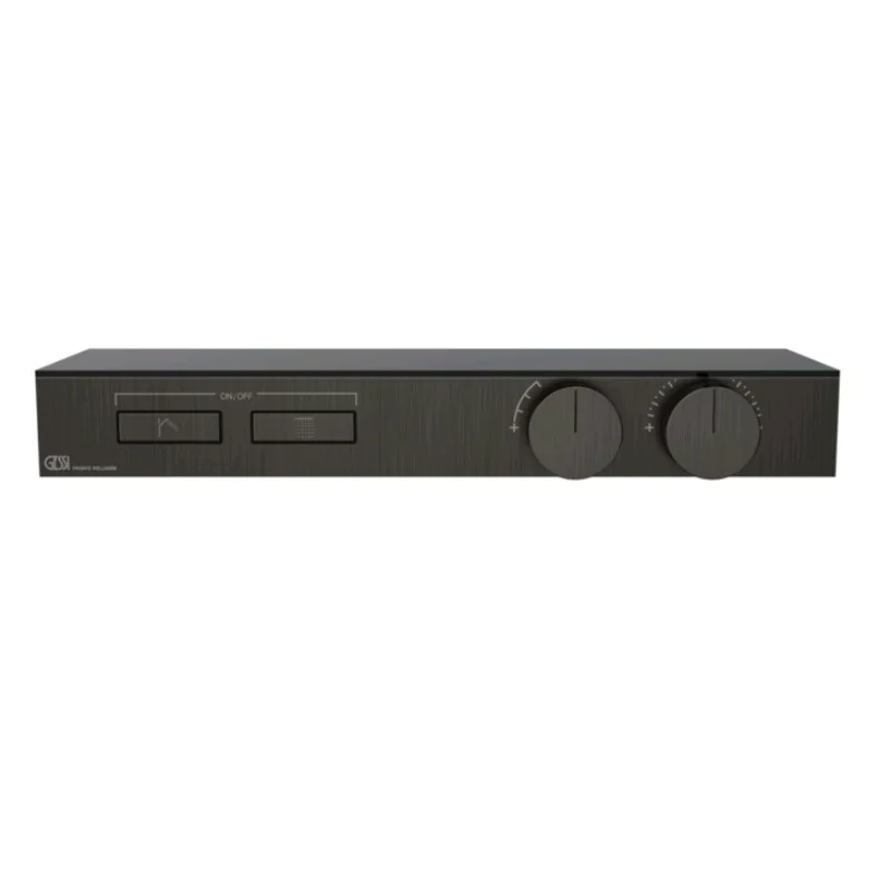 Смеситель для душа, Gessi, HI-FI, на 2 потребителя, цвет-Black Metal Brushed PVD
