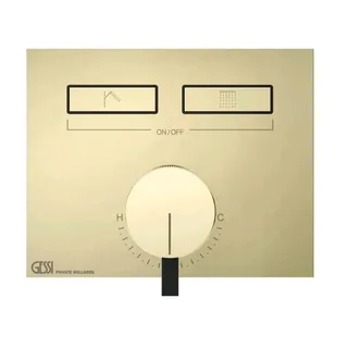 Смеситель для душа, Gessi, HI-FI, на 2 потребителя, цвет-Brass PVD