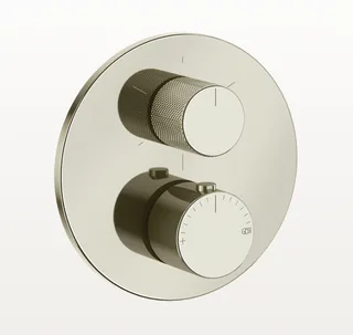 Смеситель для душа, Gessi, Anello, на 3 потребителя, настенный встраиваемый, цвет-никель PVD