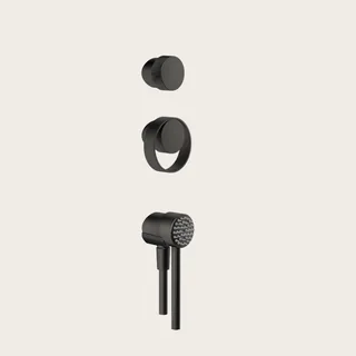 Душевой набор, Gessi, Outdoor, цвет-Black Metal Brushed PVD