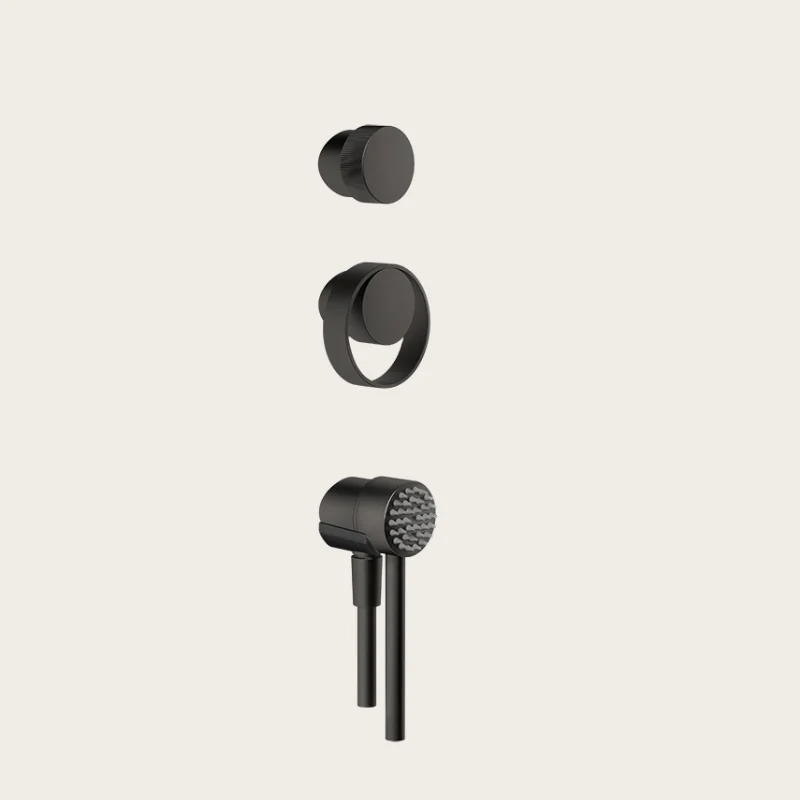 Душевой набор, Gessi, Outdoor, цвет-Black Metal Brushed PVD