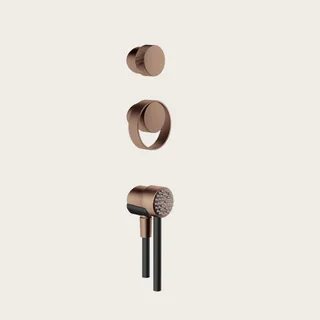 Душевой набор, Gessi, Outdoor, цвет-Copper Brushed PVD