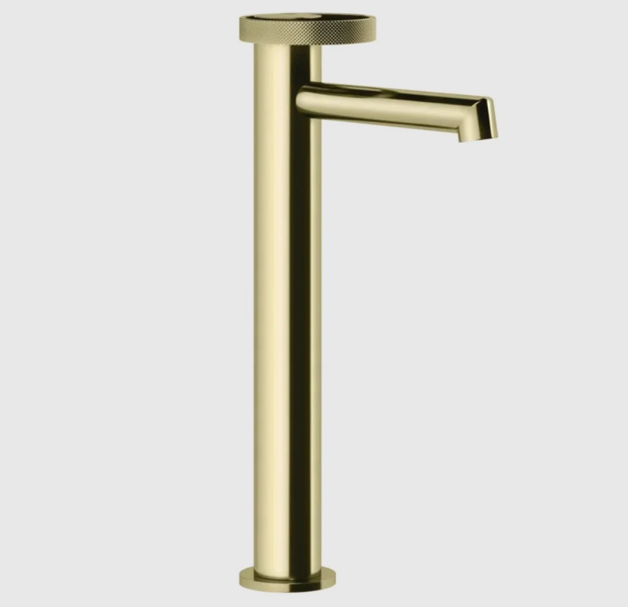 Смеситель для раковины, Gessi, Anello, цвет-Brass PVD