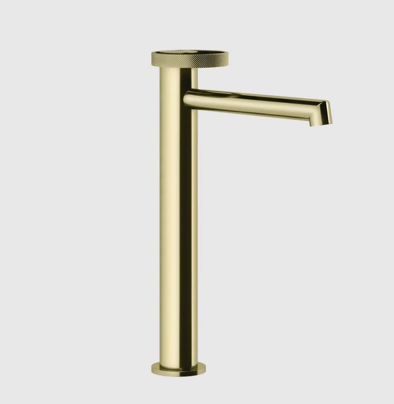 Смеситель для раковины, Gessi, Anello, цвет-Brass PVD