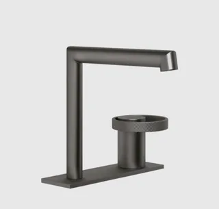 Смеситель для раковины, Gessi, Anello, цвет-Black Metal Brushed PVD