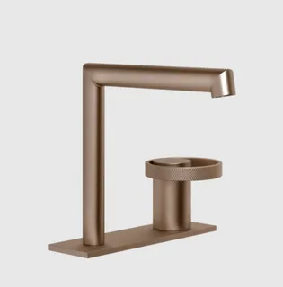 Смеситель для раковины, Gessi, Anello, цвет-Copper Brushed PVD