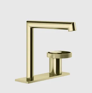 Смеситель для раковины, Gessi, Anello, цвет-Brass PVD