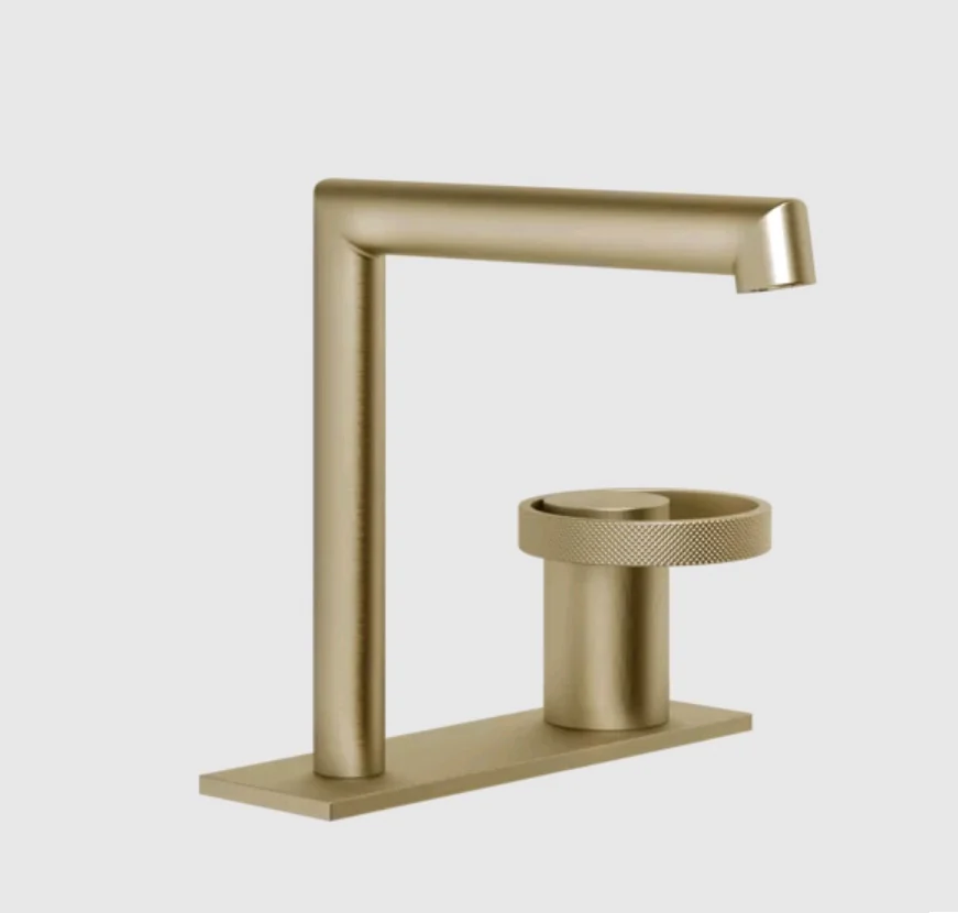Смеситель для раковины, Gessi, Anello, цвет-Warm Bronze Brushed PVD