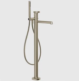 Смеситель для ванны и душа, Gessi, Anello, напольный, цвет-Finox Brushed Nickel