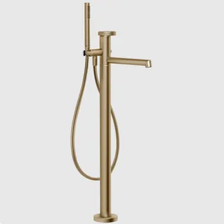 Смеситель для ванны и душа, Gessi, Anello, напольный, цвет-Warm Bronze Brushed PVD
