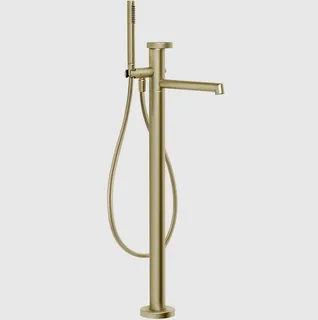 Смеситель для ванны и душа, Gessi, Anello, напольный, цвет-Brushed Brass PVD