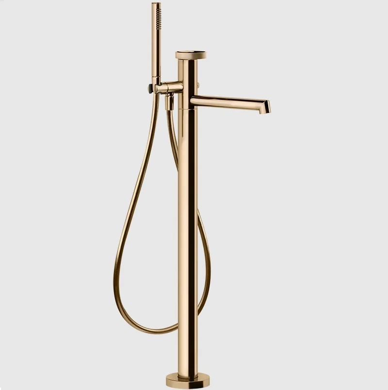 Смеситель для ванны и душа, Gessi, Anello, напольный, цвет-Warm Bronze PVD