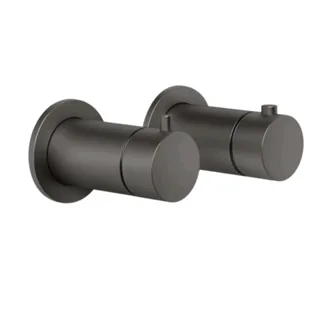 Смеситель для душа, Gessi, Anello, на 1 потребитель, цвет-Black Metal Brushed PVD