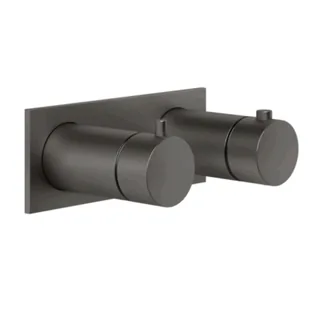 Смеситель для душа, Gessi, Anello, на 1 потребитель, цвет-Black Metal Brushed PVD
