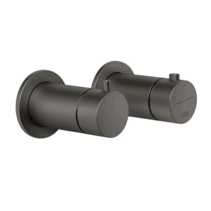Смеситель для душа, Gessi, Anello, на 2 потребителя, цвет-Black Metal Brushed PVD