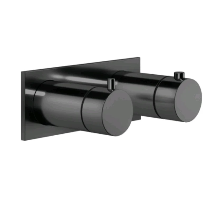Смеситель для душа, Gessi, Anello, на 2 потребителя, цвет-Black Metal PVD