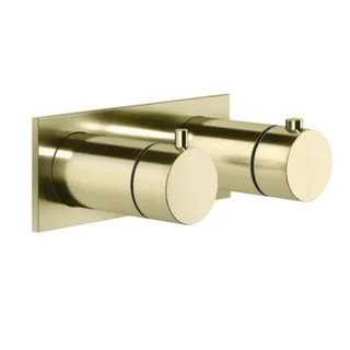 Смеситель для душа, Gessi, Anello, на 2 потребителя, цвет-Brass PVD