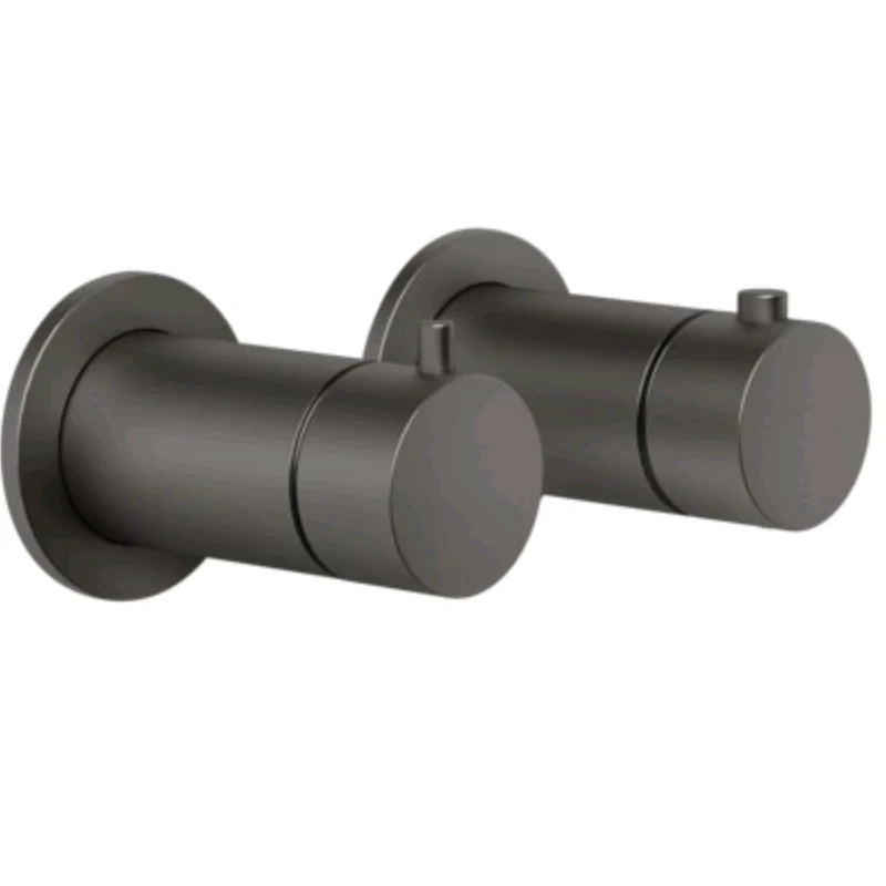 Смеситель для душа, Gessi, Anello, на 3 потребителя, цвет-Black Metal Brushed PVD
