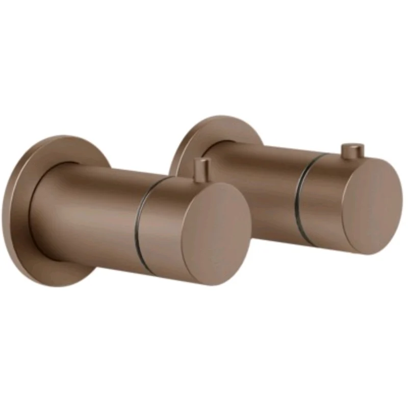 Смеситель для душа, Gessi, Anello, на 3 потребителя, цвет-Copper Brushed PVD