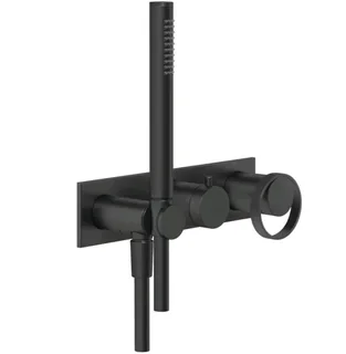 Смеситель для душа, Gessi, Anello, на 2 потребителя, цвет-черный матовый — иконка