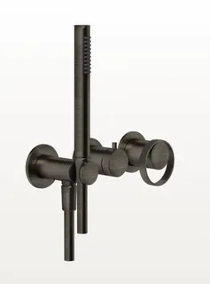 Смеситель для душа, Gessi, Anello, на 2 потребителя, цвет-Aged Bronze