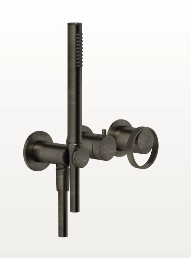 Смеситель для душа, Gessi, Anello, на 2 потребителя, цвет-Aged Bronze